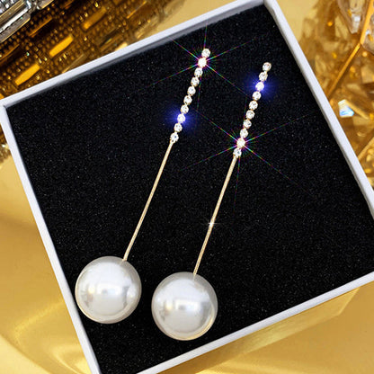 2025 New Korean Style Contracted Heart Pearl Earrings For Women Sweet Flower Zircon Geometric Stud Earring Girl Party Jewelry