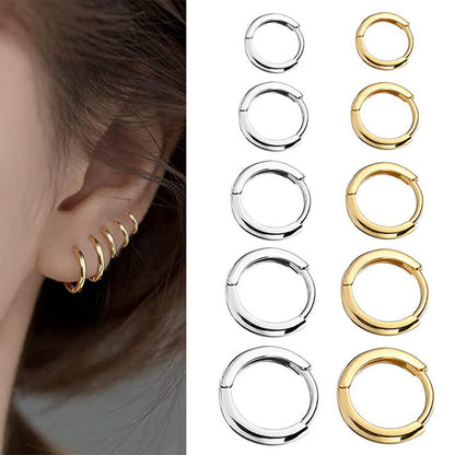 2025 New Simple Stainless Steel Gold Small Hoop Earrings for Women Men Cartilage Ear Piercing Jewelry Pendientes Hombre Mujer