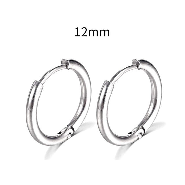 2025 New Simple Stainless Steel Gold Small Hoop Earrings for Women Men Cartilage Ear Piercing Jewelry Pendientes Hombre Mujer