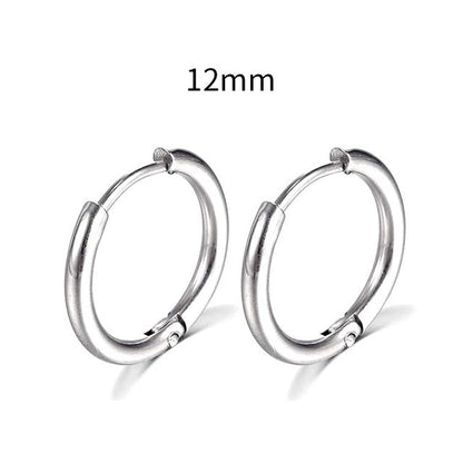 2025 New Simple Stainless Steel Gold Small Hoop Earrings for Women Men Cartilage Ear Piercing Jewelry Pendientes Hombre Mujer