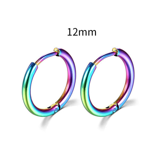 2025 New Simple Stainless Steel Gold Small Hoop Earrings for Women Men Cartilage Ear Piercing Jewelry Pendientes Hombre Mujer