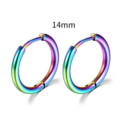 2025 New Simple Stainless Steel Gold Small Hoop Earrings for Women Men Cartilage Ear Piercing Jewelry Pendientes Hombre Mujer