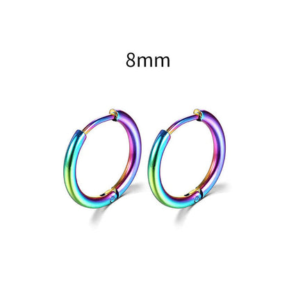 2025 New Simple Stainless Steel Gold Small Hoop Earrings for Women Men Cartilage Ear Piercing Jewelry Pendientes Hombre Mujer