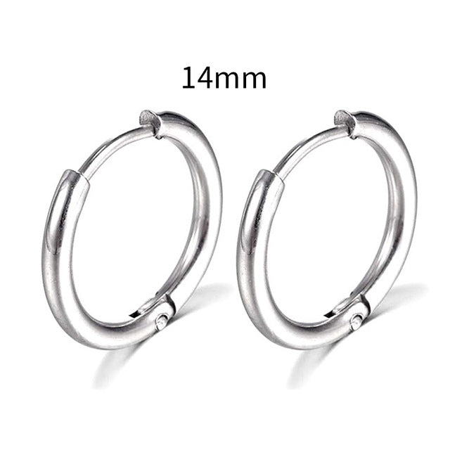 2025 New Simple Stainless Steel Gold Small Hoop Earrings for Women Men Cartilage Ear Piercing Jewelry Pendientes Hombre Mujer