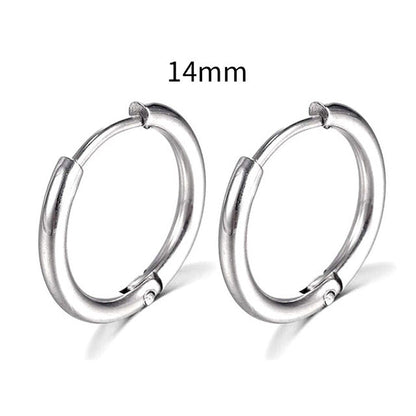 2025 New Simple Stainless Steel Gold Small Hoop Earrings for Women Men Cartilage Ear Piercing Jewelry Pendientes Hombre Mujer