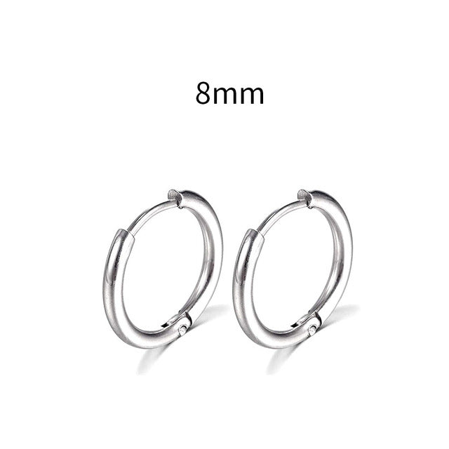 2025 New Simple Stainless Steel Gold Small Hoop Earrings for Women Men Cartilage Ear Piercing Jewelry Pendientes Hombre Mujer