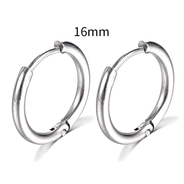 2025 New Simple Stainless Steel Gold Small Hoop Earrings for Women Men Cartilage Ear Piercing Jewelry Pendientes Hombre Mujer