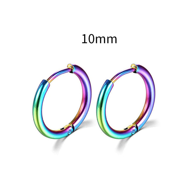 2025 New Simple Stainless Steel Gold Small Hoop Earrings for Women Men Cartilage Ear Piercing Jewelry Pendientes Hombre Mujer