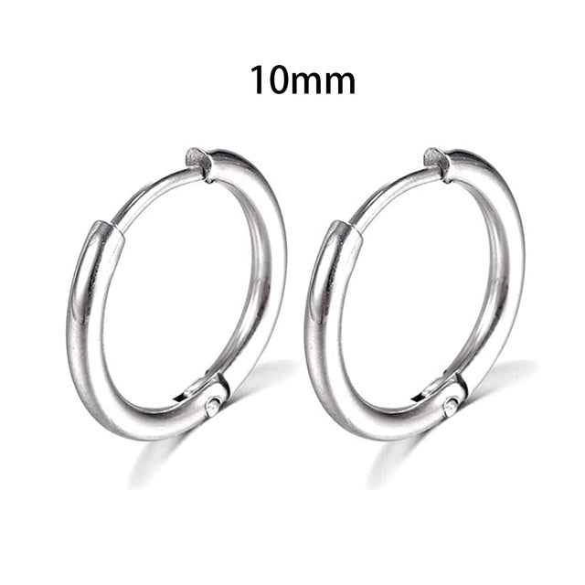 2025 New Simple Stainless Steel Gold Small Hoop Earrings for Women Men Cartilage Ear Piercing Jewelry Pendientes Hombre Mujer